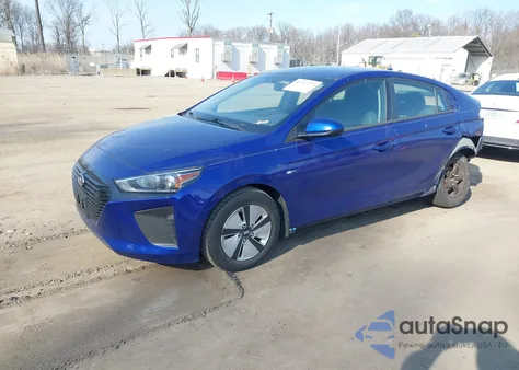 2019 Hyundai Ioniq Hybrid Blue z USA, uszkodzony, nr VIN KMHC65LC6KU179344